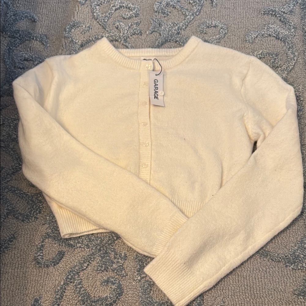 Garage Off-White Button-Up Cardigan